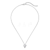 Heart with Star 925 Sterling Silver Micro Pave Cubic Zirconia Pendant Necklaces NJEW-K279-06MS-3