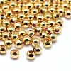 Brass Solid Round Beads KK-M085-27G-NR-1