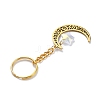 Stainless Steel Hollow Moon Keychains KEYC-JKC00584-01-4