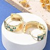 Brass Micro Pave Cubic Zirconia Hoop Earrings EJEW-H152-01B-G-3