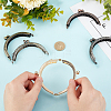 WADORN 5Pcs 5 Colors Semicircle Shape Iron Kiss Lock Bag Frames FIND-WR0005-53-3