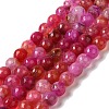 Dyed & Heated Natural Dragon Veins Agate Beads Strands G-P539-A01-22-1