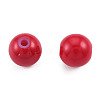 Baking Painted Glass Round Beads DGLA-T003-001-5