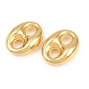 Brass Oval Links Connector Charms KK-H292-47G-01-2