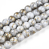 Baking Paint Glass Beads Strands DGLA-N003-8mm-B01-1