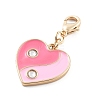 Alloy Rhinestone & Enamel Pendant Decoration HJEW-P021-01I-G-2