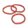 Natural Red Agate Beaded Stretch Bracelets BJEW-D446-B-26-1