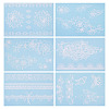 6 Sheets Luminous Paper Tattoo Stickers STIC-TAC0001-007B-2