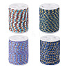 4 Rolls 4 Colors 4-Ply Polycotton Cord with Metallic Thread OCOR-TA0003-33D-1