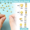 40Pcs 4 Styles Long-Lasting Plated Brass Beads KK-YW0002-96-3