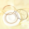 Fashion 201 Stainless Steel Bangle Sets BJEW-L664-024C-M-1-5
