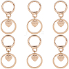 6Pcs Alloy Keychain Clasps FIND-SC0014-43LG-1