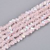 Frosted Transparent Glass Beads Strands GLAA-N054-4mm-02-1
