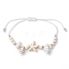 Adjustable Braided Beads Bracelets for Women BJEW-JB11164-02-1