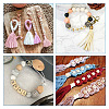 250Pcs 5 Styles Printed Natural Schima Wood Beads WOOD-KS0001-22-8