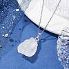 Natural Quartz Crystal Nugget Pendant Necklaces NJEW-JN04507-05-2