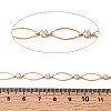 Handmade Brass Pave Clear Cubic Zirconia Horse Eye Link Chains CHC-G027-03G-3