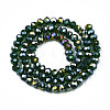 Electroplate Glass Beads Strands LS-EGLA-A034-T6mm-B28-2