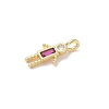 Brass Micro Pave Cubic Zirconia Pendants ZIRC-I356-17G-A06-2