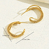 Fashionable Double Layer Twisted Stainless Steel Stud Earrings VR8039-5