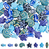 56Pcs 8 Styles Glazed Porcelain Beads PORC-SC0001-37-1