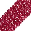 Lab Grown Red Corundum Beads Strands GG-CBAC488-05-2
