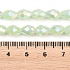 Opaque Solid Color Electroplate Glass Beads Strands EGLA-N013-J6mm-B04-1-3