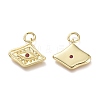 Brass Micro Pave Cubic Zirconia Pendants KK-P188-C06-G-2