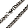 Retro 304 Stainless Steel Cuban Link Chain Necklaces NJEW-L173-027AS-01-1