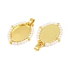 Brass & ABS Plastic Pearl  Pendant Cabochon Settings PL-CBA6A75-09B-G-2