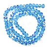 Electroplate Transparent Glass Beads Strands EGLA-A046-01C-16-3
