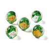 Handmade Gold & Silver Foil Lampwork Beads GLAA-G107-07A-03-2