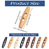 80Pcs 8 Colors Natural Wood Buttons FIND-NB0005-03D-2