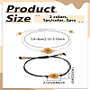 2Pcs 2 Colors Alloy Enamel Link Bracelets BJEW-LP0003-71-2