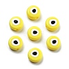 Opaque Printed Acrylic Beads OACR-G038-04G-1