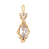 Brass Micro Pave Cubic Zirconia Pendants KK-F916-18G-02-1