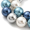 Electroplated Shell Pearl Beads Strands X-SHEL-F008-03B-07-3