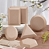 6Pcs 6 Style MDF Wood Ceramic Clay Craft Mold Set DIY-WH0430-537-4