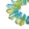 Electroplated Natural Quartz Crystal Beads Strands G-F800-D12-3