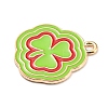 Saint Patrick's Day Alloy Enamel Pendants ENAM-G222-01F-03-2