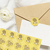 Gold Foil Paper Picture Stickers STIC-WH0030-005-6