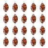 20Pcs Rugby Polymer Clay Rhinestone Pendants PALLOY-OC00050-1