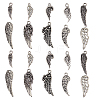 100Pcs 10 Styles Tibetan Style Alloy Pendants TIBEP-CJ0001-58-1