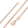 1.5mm Rack Plating Brass Snake Chain Necklaces for Women Men MAK-L044-13RG-4