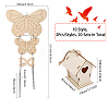 BENECREAT 20 Sets 10 Style DIY Unfinished Wood Wind Chime & Bird House Making Kits DIY-BC0012-21-2