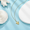 Ion Plating(IP) 201 Stainless Steel Tortoise with Starfish Pendants Necklaces NJEW-JN04283-01-5