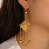 Bohemian Ethnic Geometric Brass Hoop Earrings GD1506-1