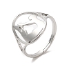 304 Stainless Steel Yoga Adjustable Ring for Women RJEW-M149-27P-3