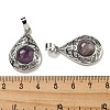 Natural Amethyst Pendants G-Q158-05P-12-3