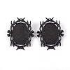 Zinc Alloy Brooch Findings PALLOY-WH0066-23B-1